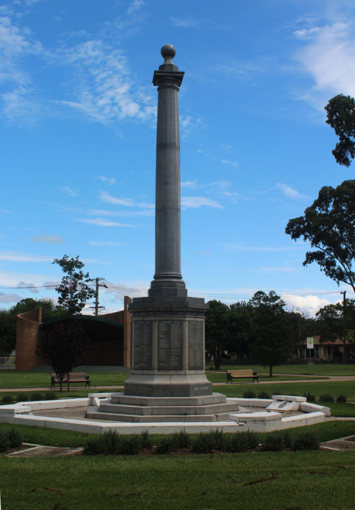 War Memorial Burdekin Park Singleton NSW Australia