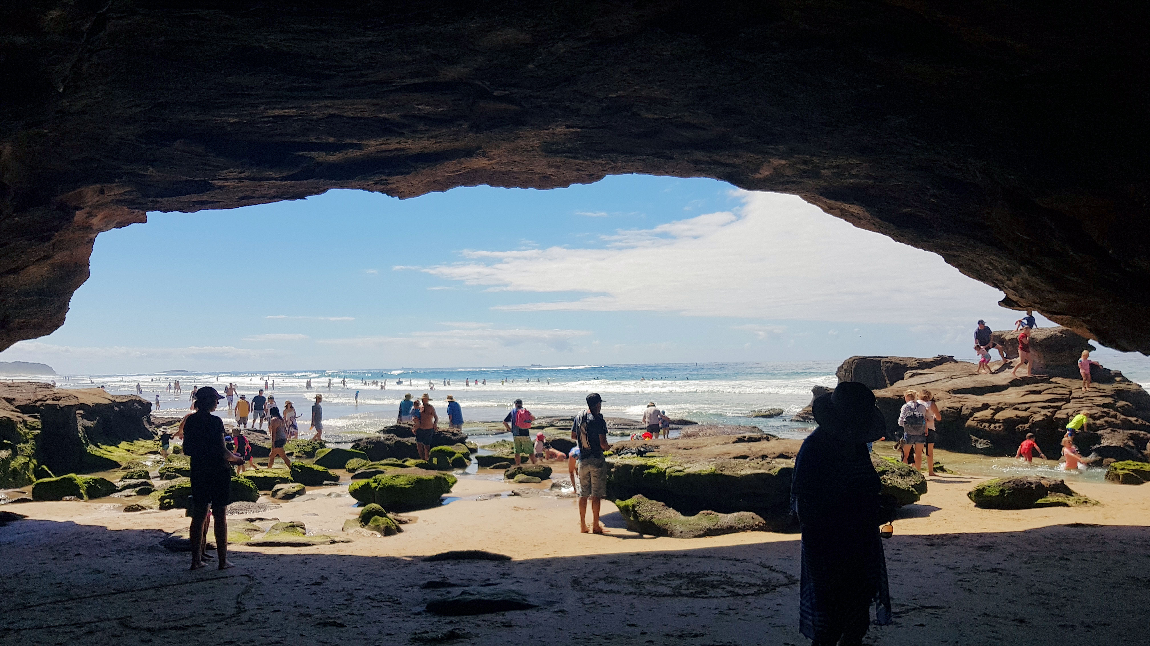 Main Cave at Cave's Beach Looking Out