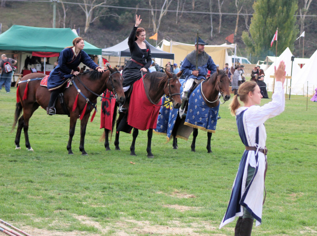 Mounted Knights and Squire