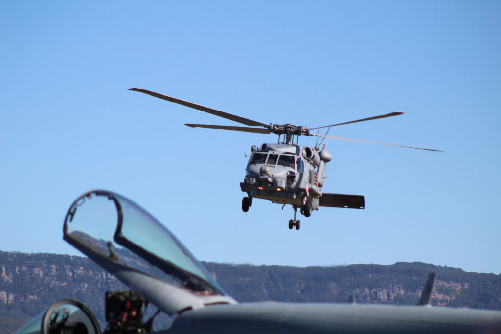 RAN MH-60R Seahawk Over F/A-18 Wings Over Illawarra 2018 www.destinationsjourney.com