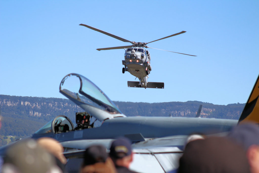 RAN MH-60R Seahawk Over F/A-18 Wings Over Illawarra 2018 www.destinationsjourney.com