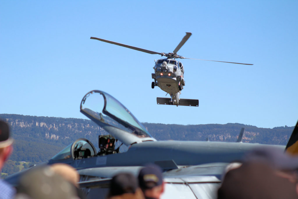 RAN MH-60R Seahawk Over F/A-18 Wings Over Illawarra 2018 www.destinationsjourney.com