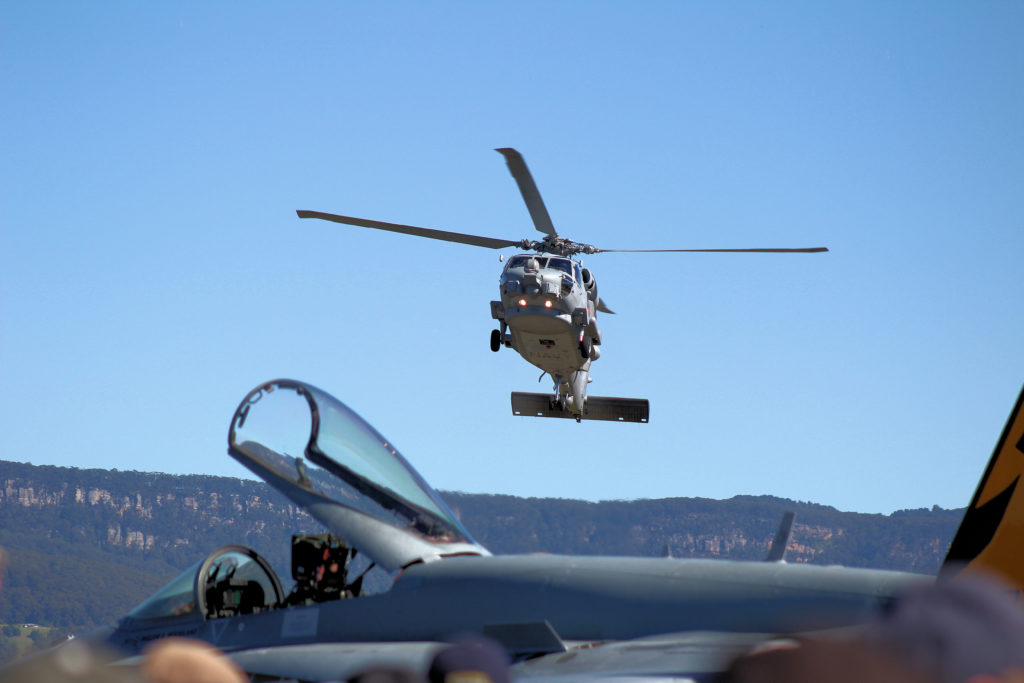 RAN MH-60R Seahawk Over F/A-18 Wings Over Illawarra 2018 www.destinationsjourney.com