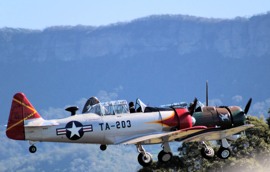 CAC CA-3 Wirraway and North American T-6 Harvard Wings Over Illawarra 2018 www.destinationsjourney.com