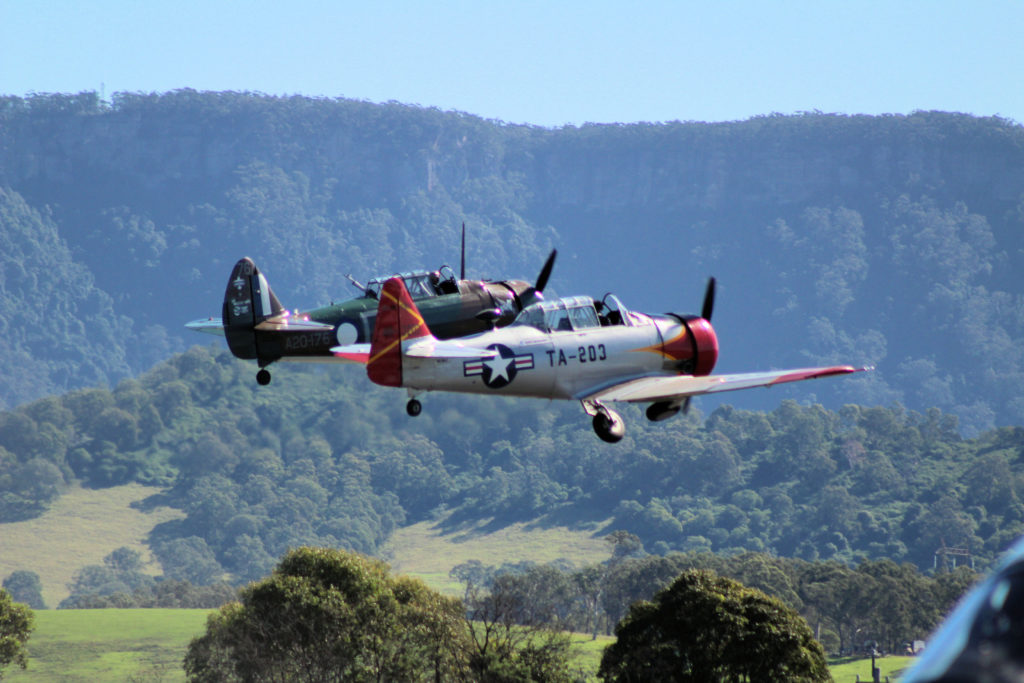 CAC CA-3 Wirraway and North American T-6 Harvard Wings Over Illawarra 2018 www.destinationsjourney.com