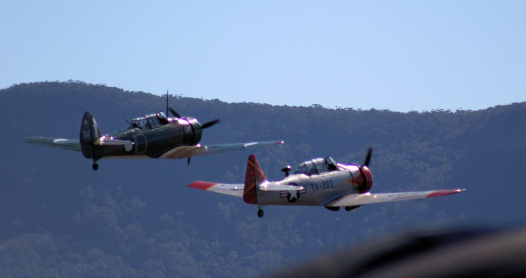 CAC CA-3 Wirraway and North American T-6 Harvard Wings Over Illawarra 2018 www.destinationsjourney.com