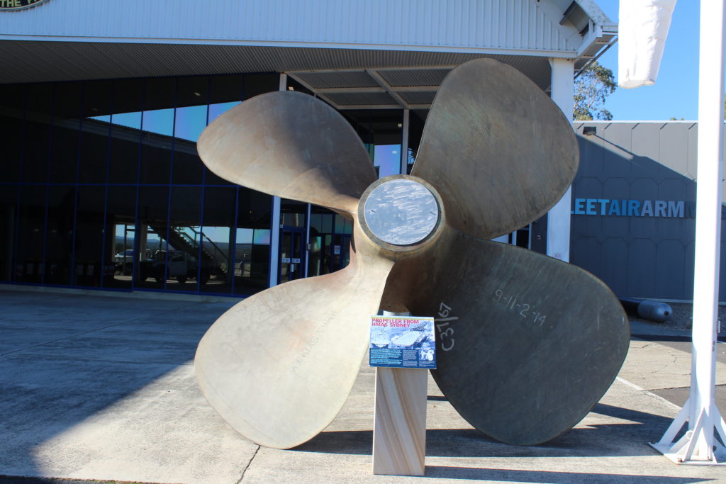 Propeller From HMAS Sydney Fleet Air Arm Museum Nowra HMAS Albatross www.destinationsjourney.com