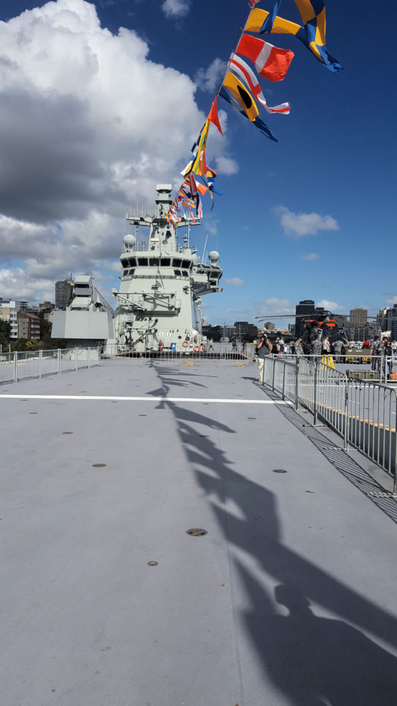 HMAS Canberra Looking Aft Near Ski Jump www.destinationsjourney.com