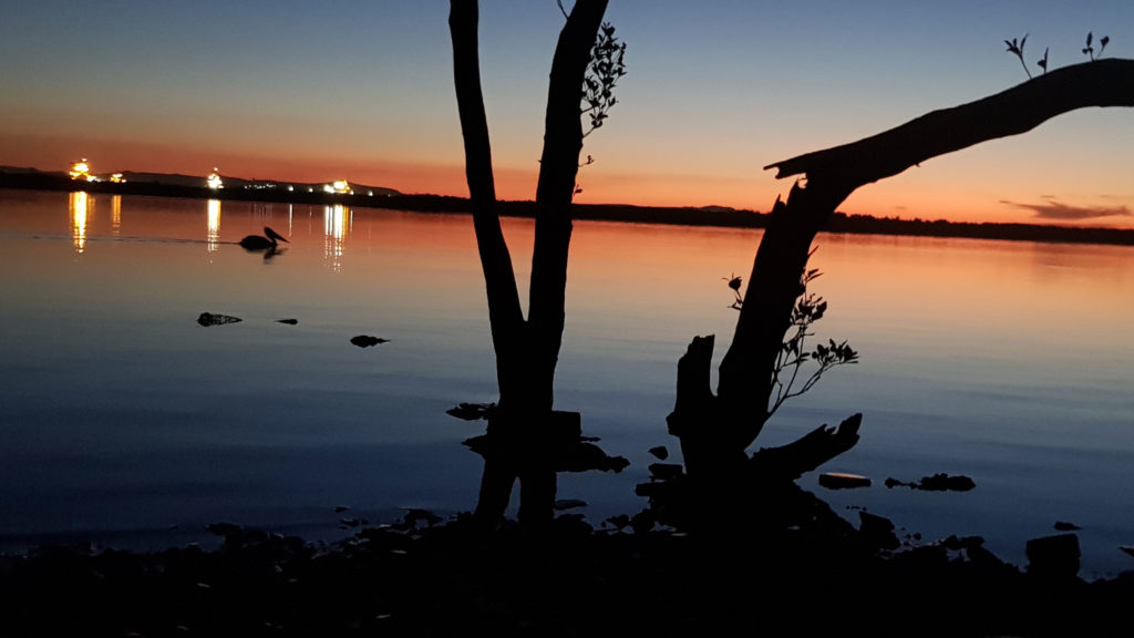 The Hunter Wetlands at Sunset Hunter Wetlands National Park With School of Yak Kayak Tours Hunter Wetlands National Park Kayaking www.destinationsjourney.com