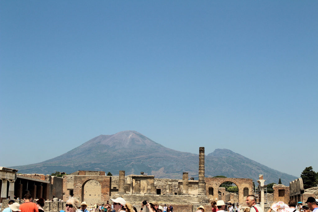 Mount Vesuvius Over Pompeii Pompeii Archaeological Site