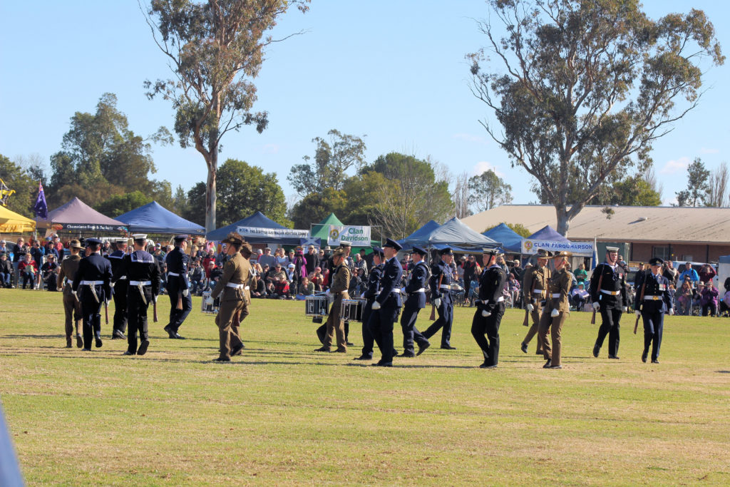 Australian Federation Guard Precision Drill Team at the Games Aberdeen Highland Games New South Wales www.destinationsjourney.com