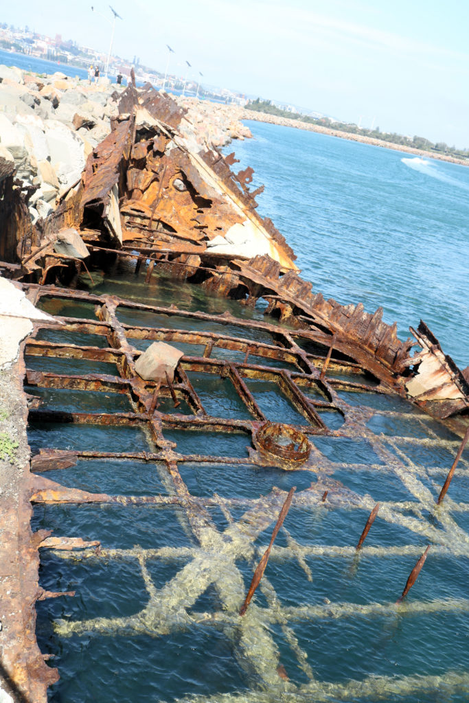 Wreck of the Adolphe on Stockton Breakwall