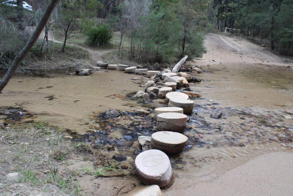 Stepping Stones Over the Wolgan River Newnes Industrial Ruins Wollemi National Park