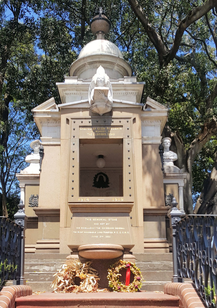 World War 1 War Memorial Glebe Sydney NSW Australia