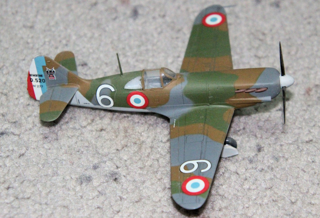 Dewoitine D.520 Hasegawa 1:72 Scale French World War 2 fighter