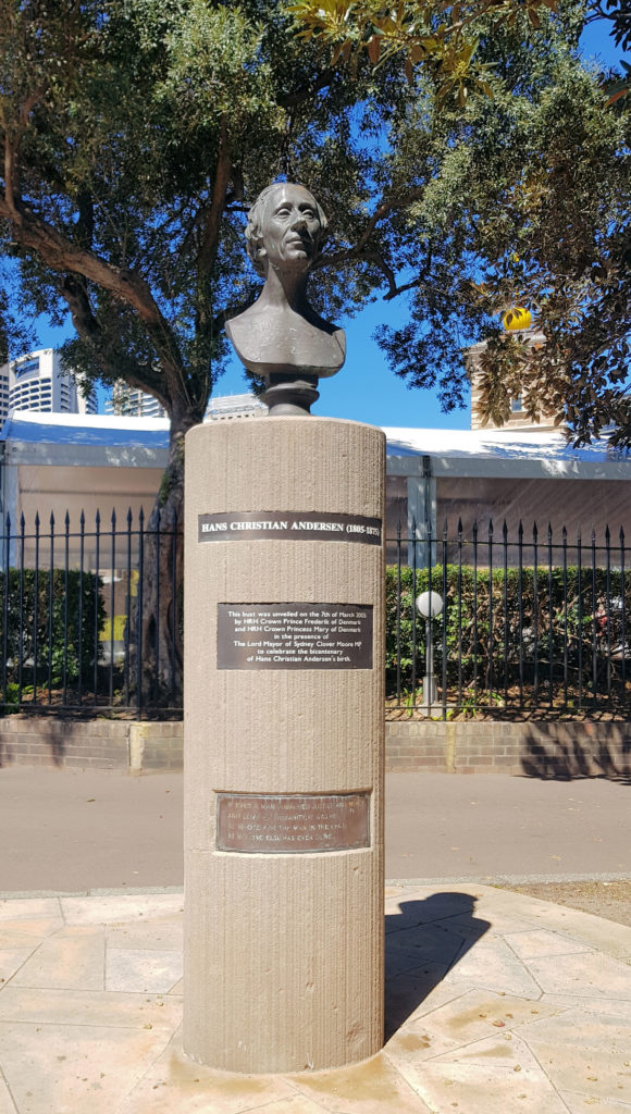 Hans Christian Anderson Bust Observatory Hill Sydney NSW Australia