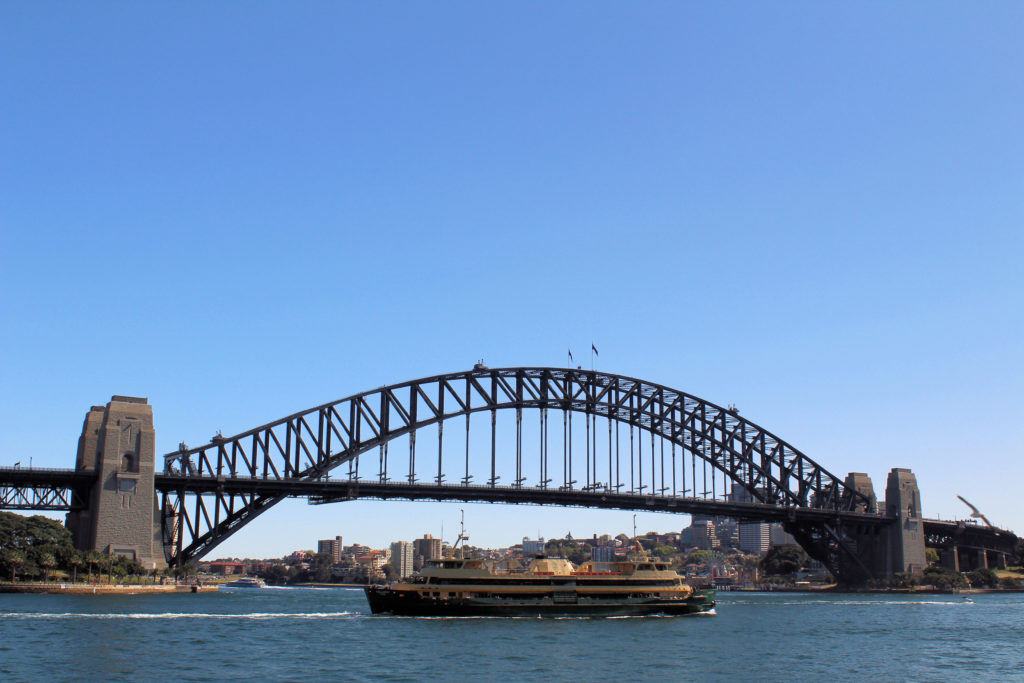 Ferry and Sydney Harbour Bridge