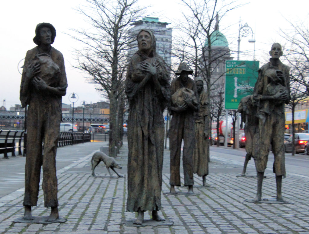 The Famine Memorial Statue Dublin Ireland Driving Tour of Ireland