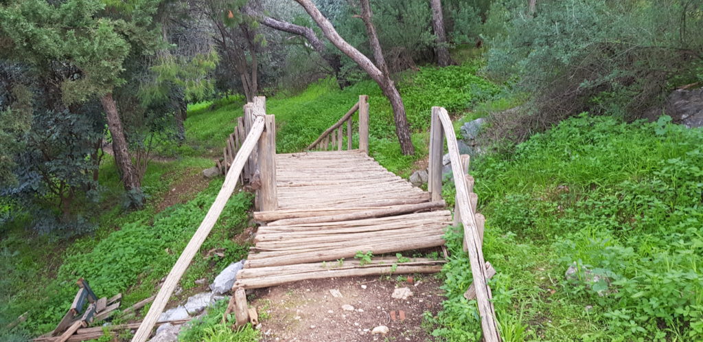 Part of the Track to Filopappou Hill Athens Greece