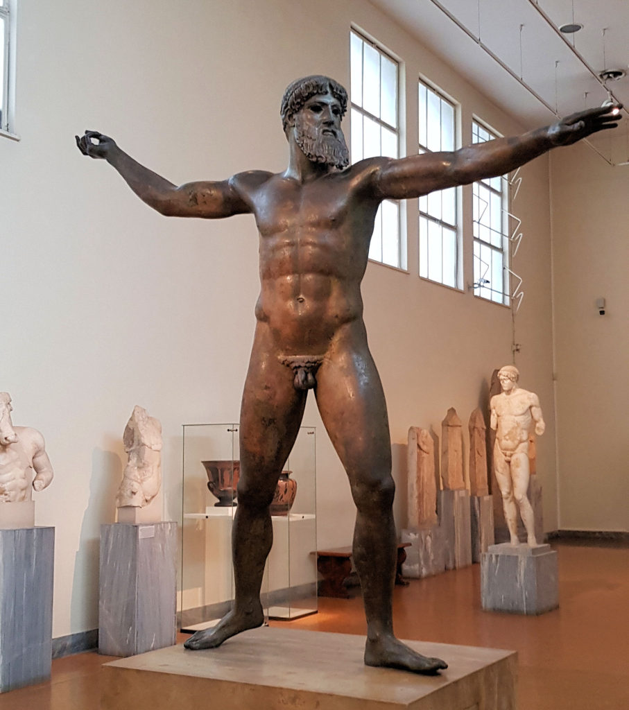 Statue of Zeus at the National Archaeological Museum Athens Greece