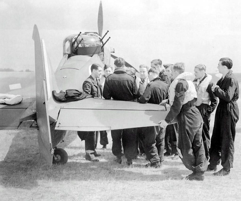 The Boulton Paul Defiant is a British interceptor aircraft that served with the Royal Air Force during World War II. The Defiant was designed as a turret fighter, without any forward-firing guns.