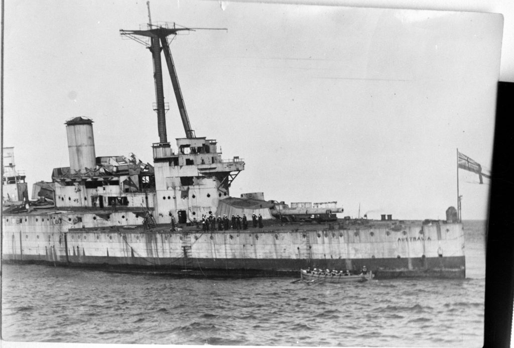 HMAS Australia (I), scuttling off Sydney, 12 April 1924