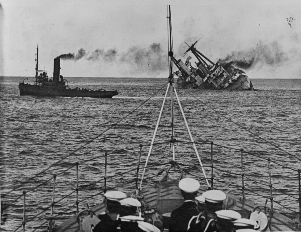 HMAS Australia (I), scuttling off Sydney, 12 April 1924