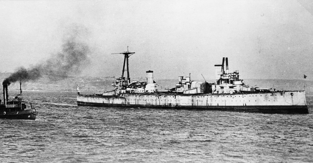 HMAS Australia (I), scuttling off Sydney, 12 April 1924