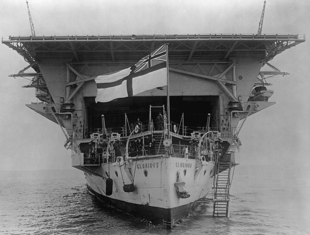 HMS Glorious was the second of the three Courageous-class battlecruisers and was rebuilt as an aircraft carrier