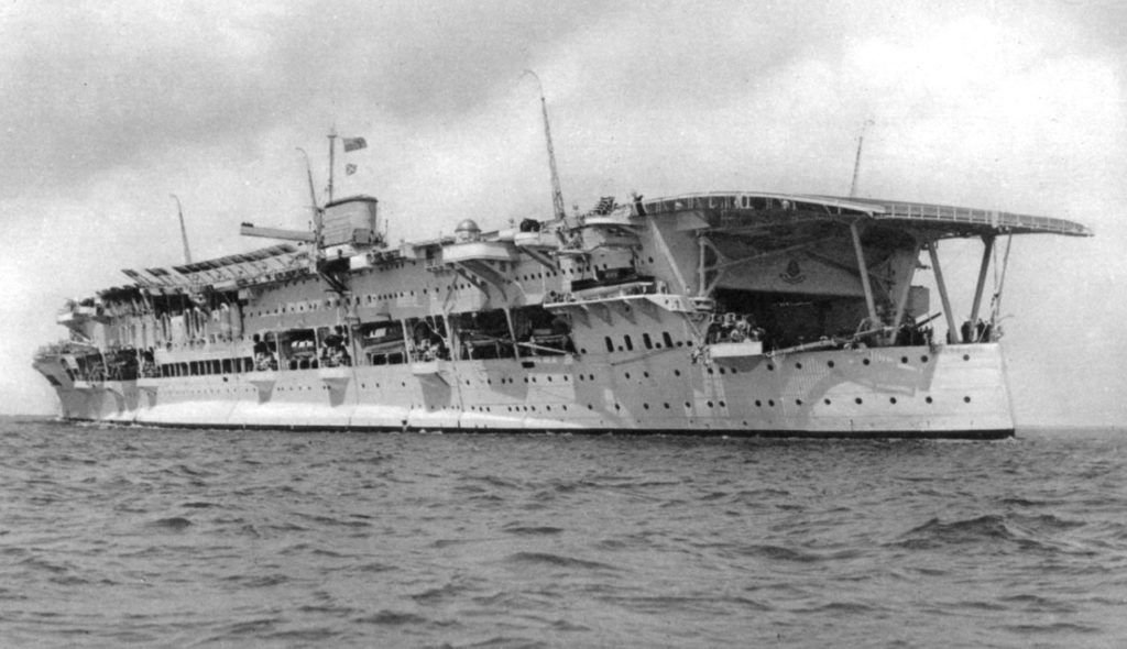 HMS Glorious was the second of the three Courageous-class battlecruisers and was rebuilt as an aircraft carrier