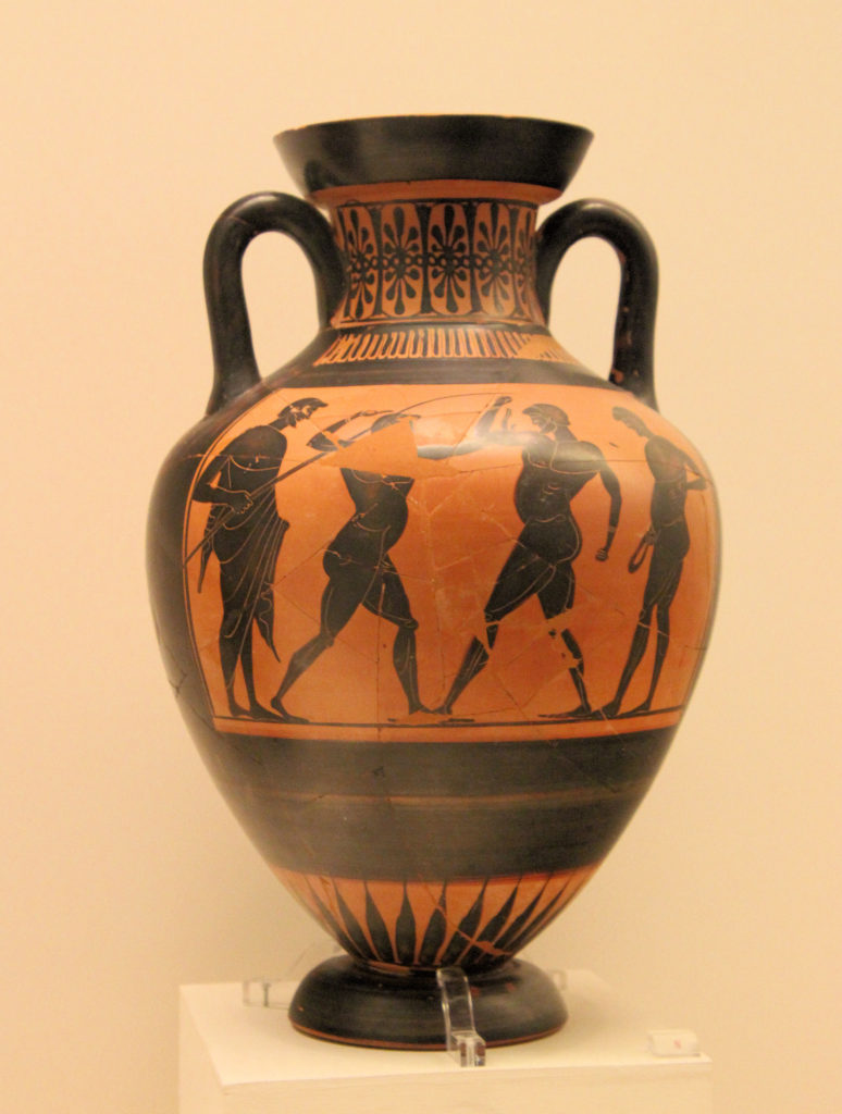 Vase at the National Archaeological Museum Athens Greece