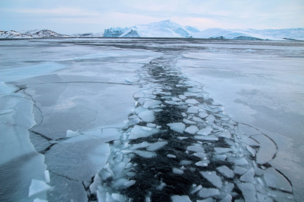 Trail Through the Ice Ilulissat Greenland