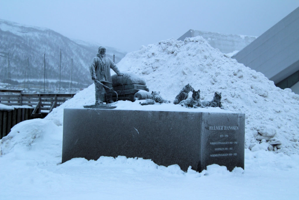 Helmer Hansson Memorial Statue Tromsø Norway