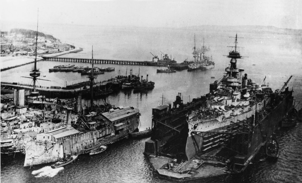 HMS Erin in Floating Dry Dock