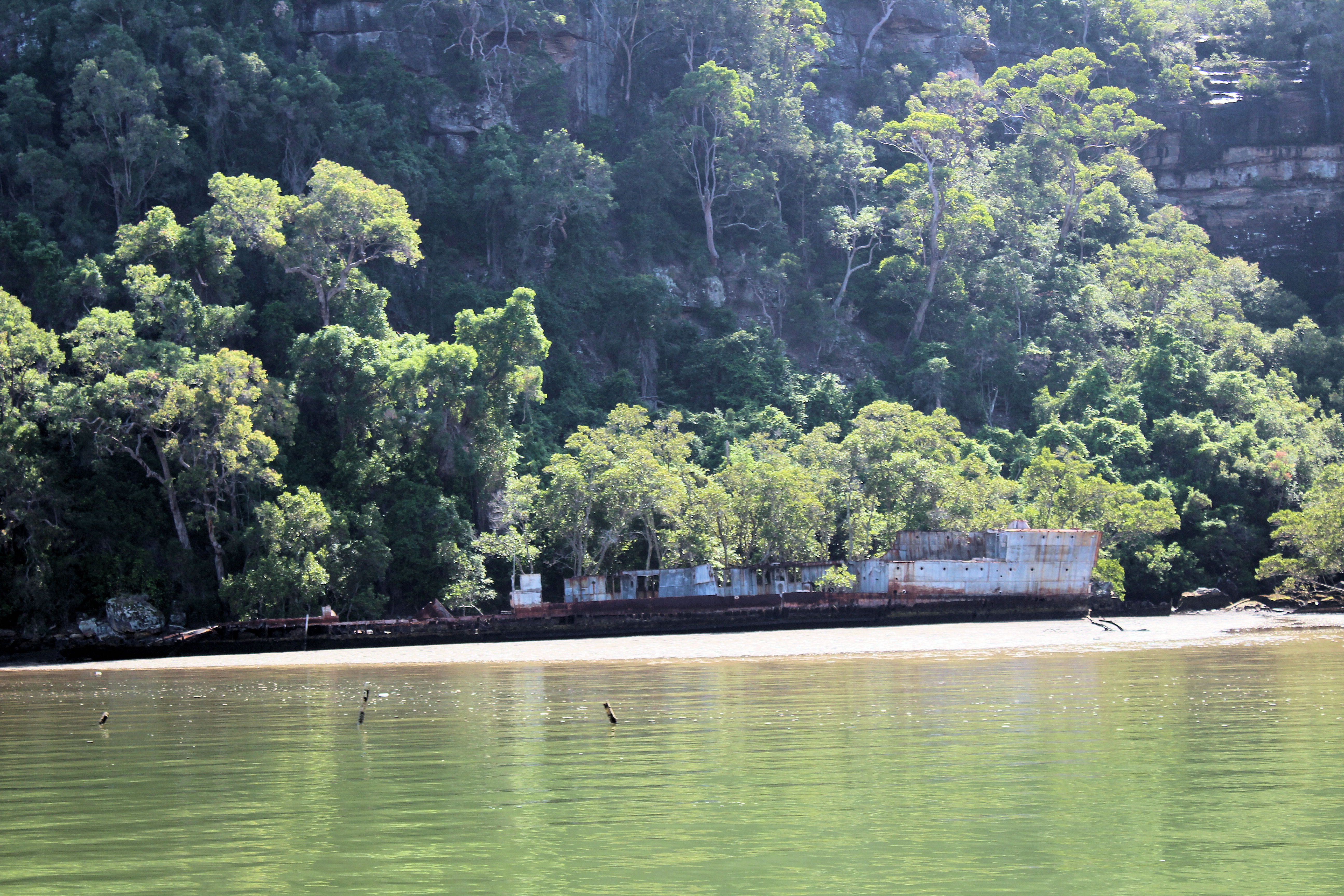 The wreck of Parramatta in the Hawkesbury River