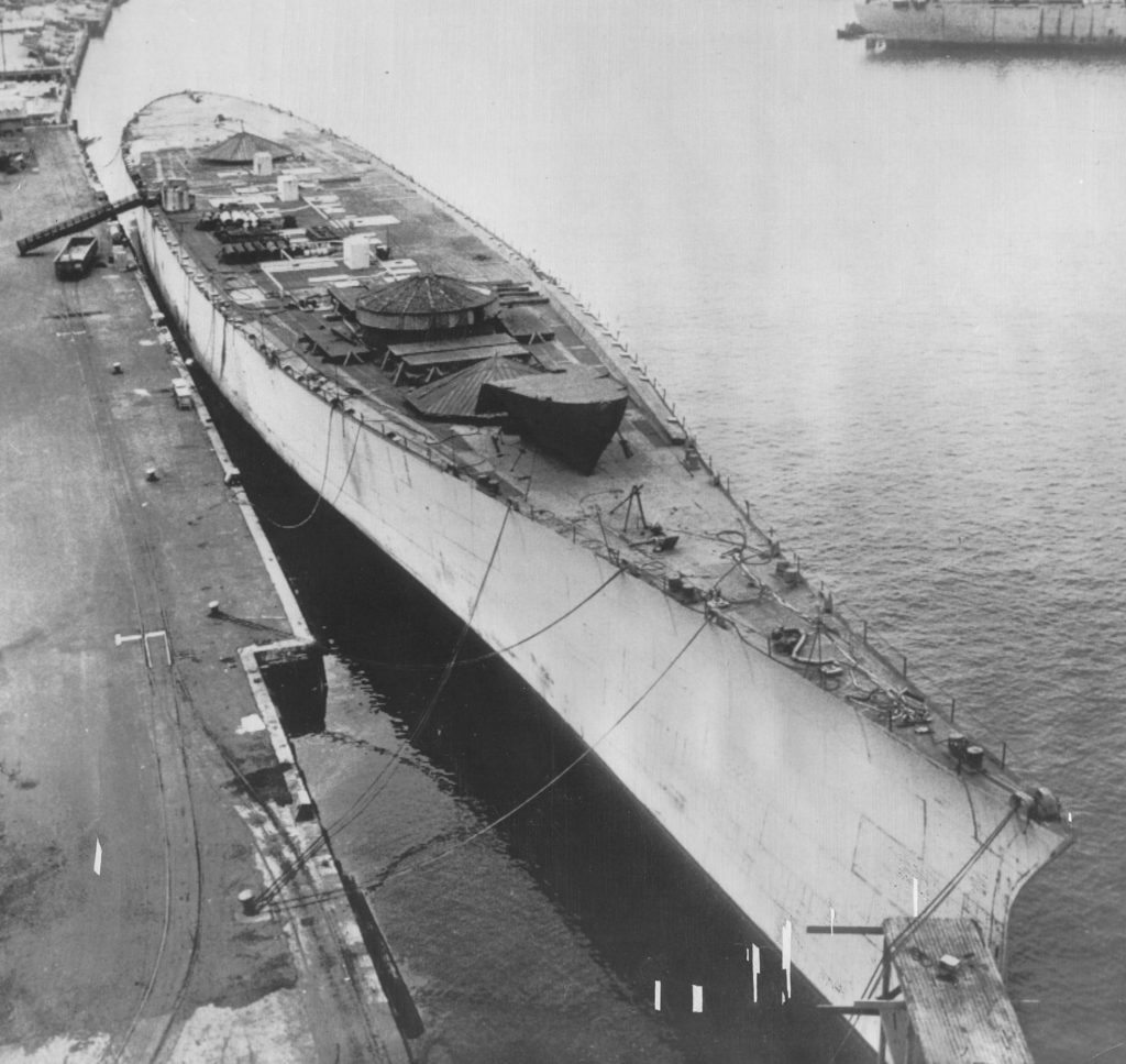 Kentucky BB-66 dockside shot dated 13 March 1955