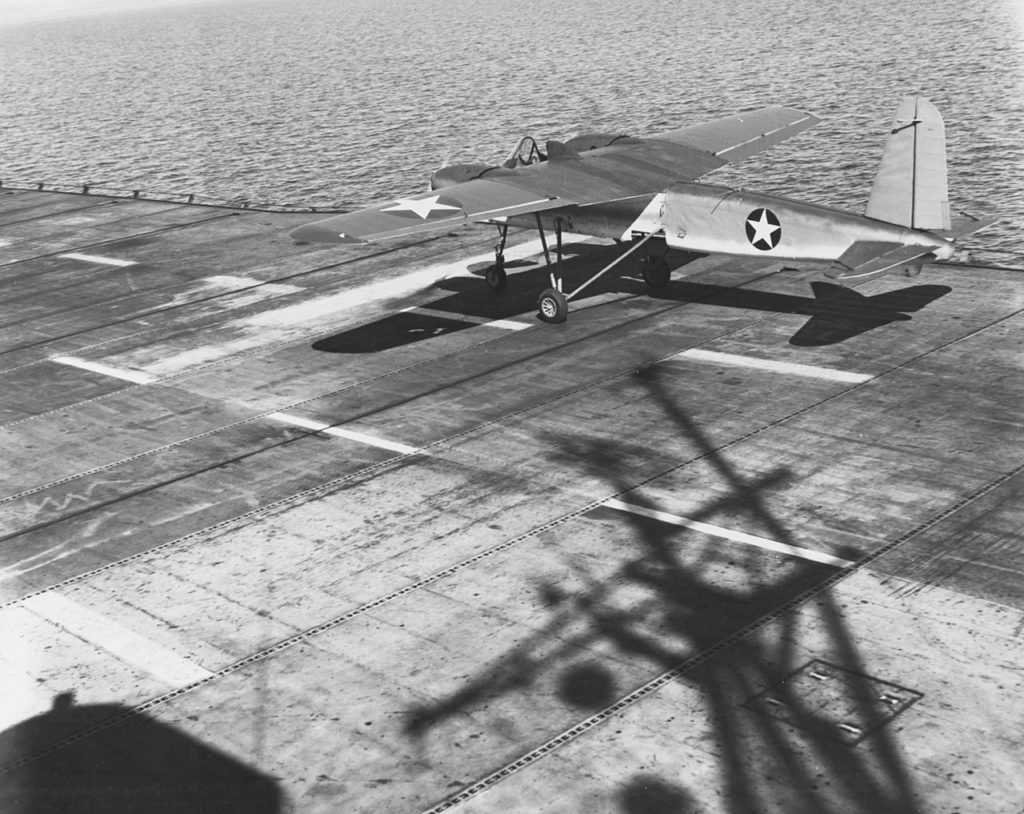 Naval Aircraft Factory TDN Aboard USS Sable (IX-81)