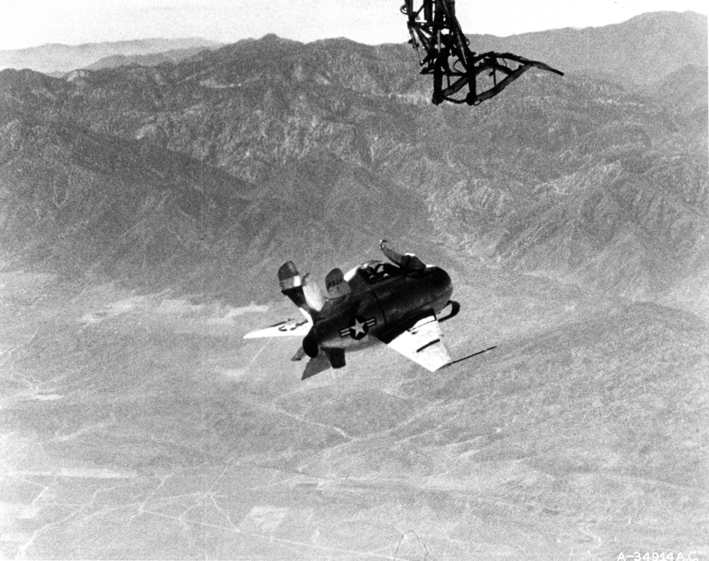 McDonnell XF-85 Being Deployed From B-29