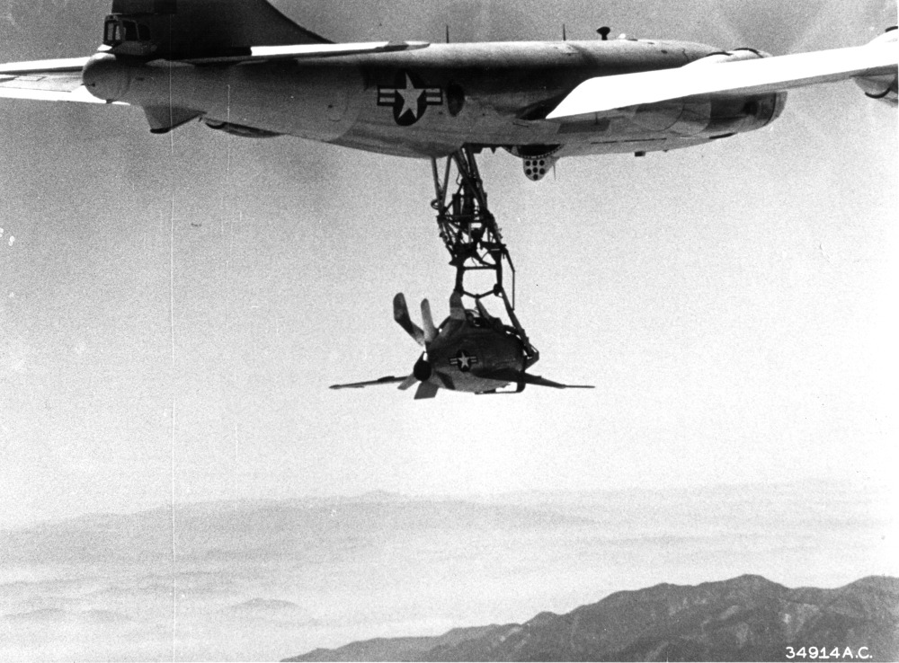 McDonnell XF-85 Being Deployed From B-29