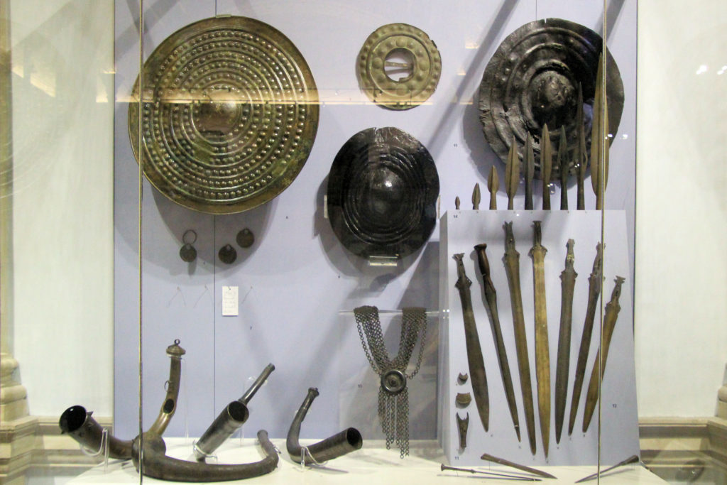 Celtic Shields, Swords and Armour at the National Archaeological Museum Driving Tour of Ireland