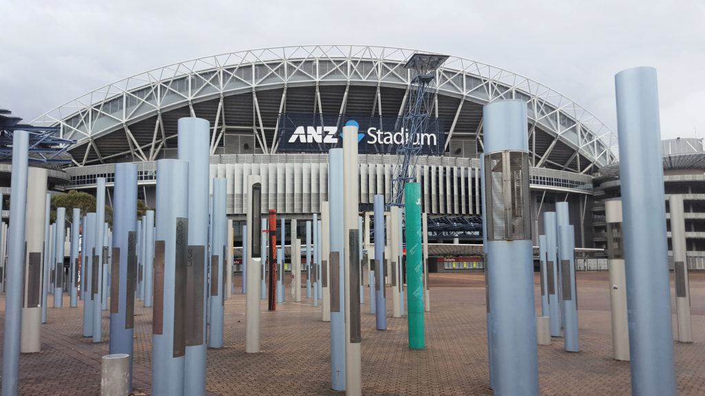 ANZ Stadium and a Forest of Poles