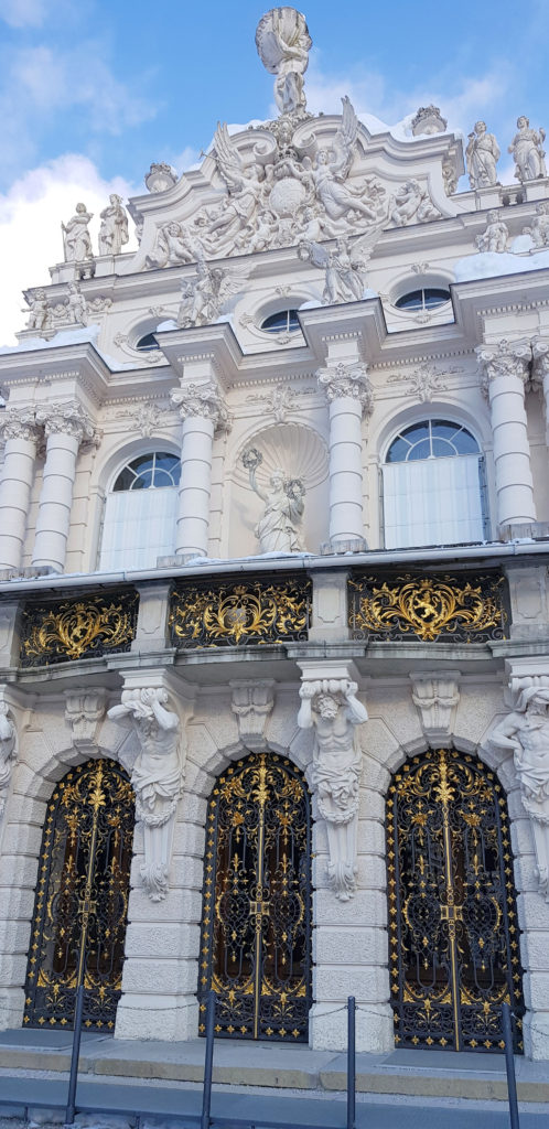 Front Entrance to Linderhof Castle Bavaria Germany