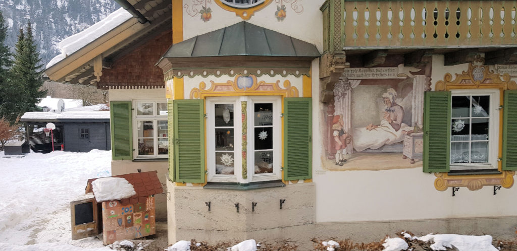 Decorated House in Oberammergau Bavaria Germany