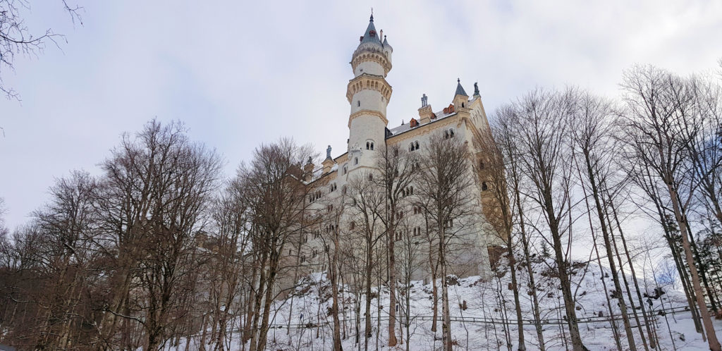 Neuschwanstein Castle in the Snow Bavaria Germany