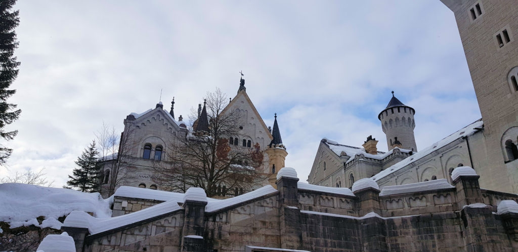 Neuschwanstein Castle in the Snow Bavaria Germany