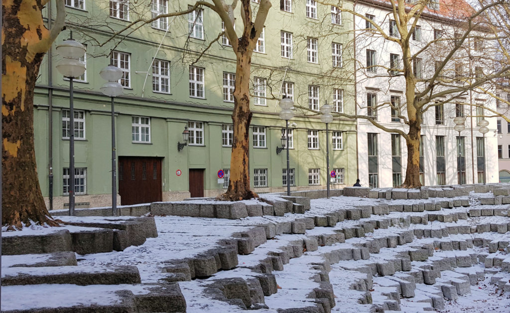 A Snowy Frauenplatz Next to the Frauenkirche