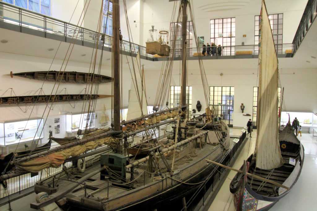 Boats on Display at the Deutsches Museum Munich Bavaria Germany