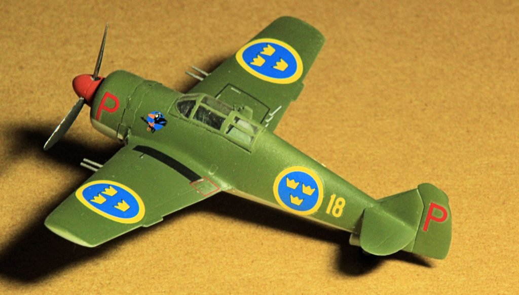 FFVS J 22 Swedish Fighter Aircraft Marivox 1:72 Scale Plastic Model