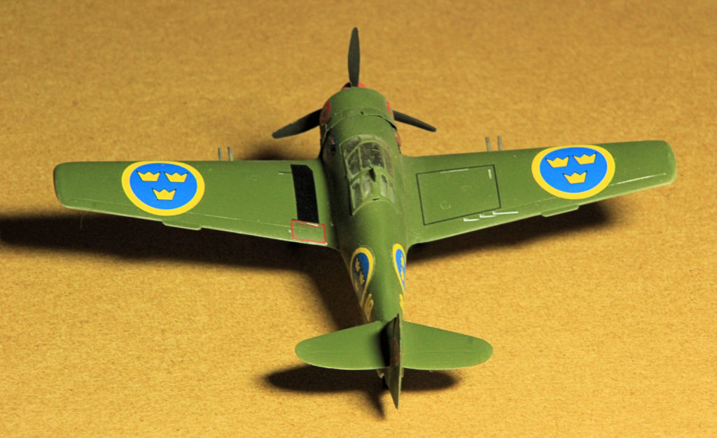 FFVS J 22 Swedish Fighter Aircraft Marivox 1:72 Scale Plastic Model