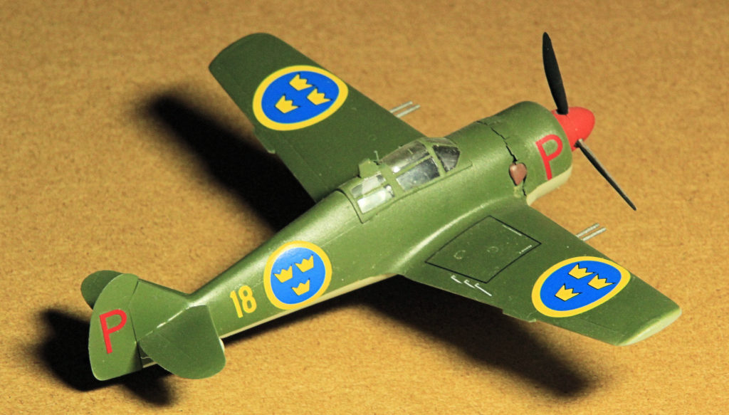 FFVS J 22 Swedish Fighter Aircraft Marivox 1:72 Scale Plastic Model